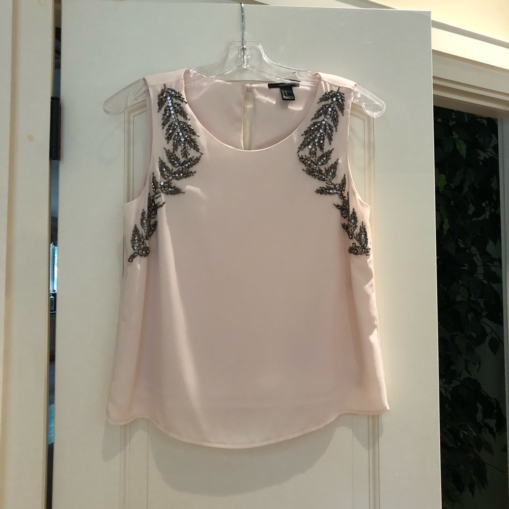 Cream Beaded Blouse